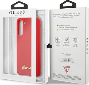 Guess Guess GUHCS21SLSLMGRE S21 G991 czerwony/red hardcase Silicone Script Metal Logo 8