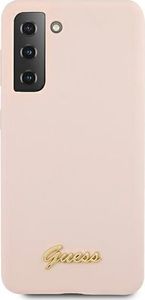 Guess Guess GUHCS21MLSLMGLP S21+ G996 różowy/pink hardcase Silicone Script Metal Logo 3