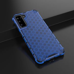 Hurtel Honeycomb etui pancerny pokrowiec z żelową ramką Samsung Galaxy S21 5G niebieski 14