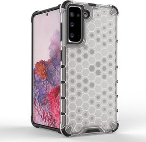 Hurtel Honeycomb etui pancerny pokrowiec z żelową ramką Samsung Galaxy S21 5G niebieski 2