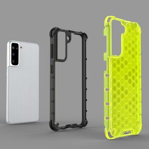 Hurtel Honeycomb etui pancerny pokrowiec z żelową ramką Samsung Galaxy S21 5G niebieski 5