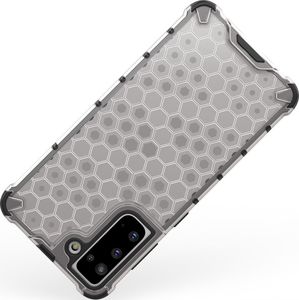 Hurtel Honeycomb etui pancerny pokrowiec z żelową ramką Samsung Galaxy S21 5G niebieski 6