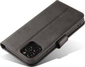 Hurtel Magnet Case elegancki futerał etui pokrowiec z klapką i funkcją podstawki Huawei P40 Lite E czarny 5