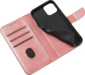 Hurtel Magnet Case elegancki futerał etui pokrowiec z klapką i funkcją podstawki Huawei P40 Lite E różowy 7