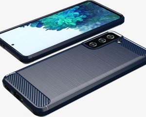 Hurtel Carbon Case elastyczne etui pokrowiec Samsung Galaxy S21 5G niebieski 3