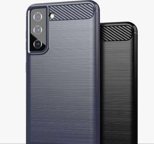 Hurtel Carbon Case elastyczne etui pokrowiec Samsung Galaxy S21 5G niebieski 4