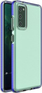 Hurtel Spring Case pokrowiec żelowe etui z kolorową ramką do Samsung Galaxy S21 Ultra 5G niebieski 1