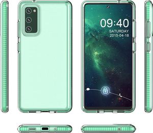 Hurtel Spring Case pokrowiec żelowe etui z kolorową ramką do Samsung Galaxy S21 Ultra 5G żółty 2
