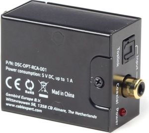 Adapter AV Gembird Toslink - RCA (Cinch) czarny (DSC-OPT-RCA-001) 5