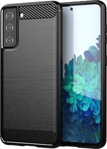 Hurtel Carbon Case elastyczne etui pokrowiec Samsung Galaxy S21 5G czarny 1