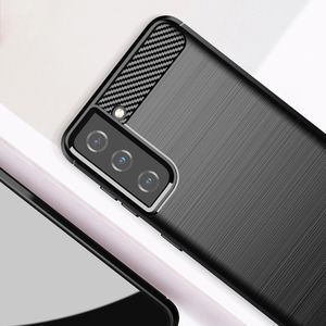Hurtel Carbon Case elastyczne etui pokrowiec Samsung Galaxy S21 5G czarny 7