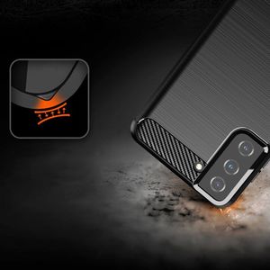 Hurtel Carbon Case elastyczne etui pokrowiec Samsung Galaxy S21+ 5G (S21 Plus 5G) niebieski 7