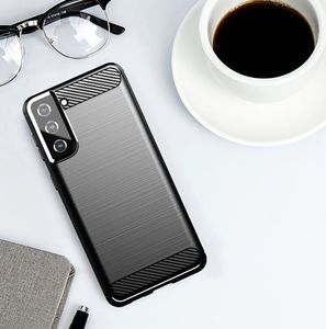 Hurtel Carbon Case elastyczne etui pokrowiec Samsung Galaxy S21+ 5G (S21 Plus 5G) niebieski 8