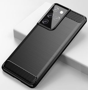 Hurtel Carbon Case elastyczne etui pokrowiec Samsung Galaxy S21 Ultra 5G niebieski 8