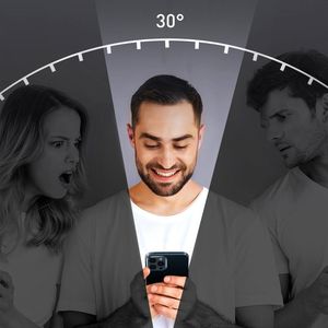 Baseus Baseus 2x szkło hartowane 0,3 mm Anti Spy z ramką na cały ekran iPhone 12 Pro Max (SGAPIPH67N-KT01) (case friendly) 14