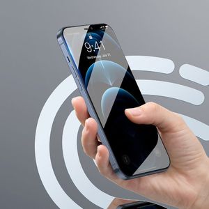 Baseus Baseus 2x szkło hartowane 0,3 mm Anti Spy z ramką na cały ekran iPhone 12 Pro Max (SGAPIPH67N-KT01) (case friendly) 10