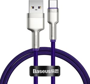 Kabel USB Baseus USB-A - USB-C 1 m Fioletowy (baseus_20210316163042) 1