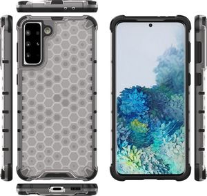 Hurtel Honeycomb etui pancerny pokrowiec z żelową ramką Samsung Galaxy S21+ 5G (S21 Plus 5G) przezroczysty 12