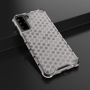 Hurtel Honeycomb etui pancerny pokrowiec z żelową ramką Samsung Galaxy S21+ 5G (S21 Plus 5G) przezroczysty 14