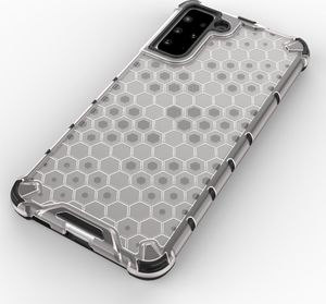 Hurtel Honeycomb etui pancerny pokrowiec z żelową ramką Samsung Galaxy S21+ 5G (S21 Plus 5G) przezroczysty 4