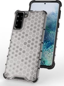 Hurtel Honeycomb etui pancerny pokrowiec z żelową ramką Samsung Galaxy S21+ 5G (S21 Plus 5G) przezroczysty 7
