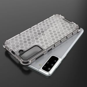 Hurtel Honeycomb etui pancerny pokrowiec z żelową ramką Samsung Galaxy S21+ 5G (S21 Plus 5G) przezroczysty 8
