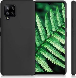 Hurtel Silicone Case elastyczne silikonowe etui pokrowiec Samsung Galaxy A42 5G czarny 3