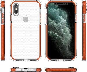 Hurtel Spring Armor żelowy elastyczny pancerny pokrowiec z kolorową ramką do iPhone SE 2020 / iPhone 8 / iPhone 7 różowy 3