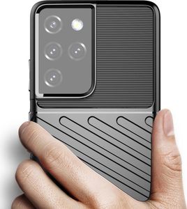 Hurtel Thunder Case elastyczne pancerne etui pokrowiec Samsung Galaxy S21 Ultra 5G zielony 11