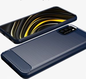 Hurtel Carbon Case elastyczne etui pokrowiec Xiaomi Poco M3 / Xiaomi Redmi 9T niebieski 4