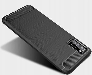 Hurtel Carbon Case elastyczne etui pokrowiec Xiaomi Poco M3 / Xiaomi Redmi 9T czarny 2