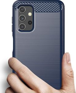 Hurtel Carbon Case elastyczne etui pokrowiec Samsung Galaxy A32 5G niebieski 4