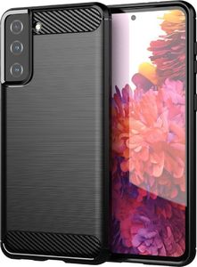 Hurtel Carbon Case elastyczne etui pokrowiec Samsung Galaxy S21+ 5G (S21 Plus 5G) czarny 1
