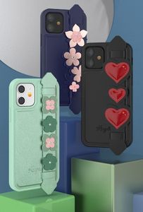 Kingxbar Sweet Series żelowe etui ozdobione oryginalnymi Kryształami Swarovskiego z podstawką iPhone 12 Pro Max niebieski 3