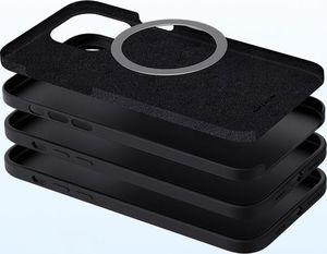 Nillkin Nillkin Flex Pure Pro Case gumowe elastyczne silikonowe etui pokrowiec iPhone 12 Pro Max czarny (kompatybilny z MagSafe) 10