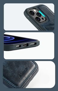 Nillkin Nillkin Aoge Leather Case elastyczne pancerne etui z prawdziwej skóry z kieszonką iPhone 12 mini brązowy 11