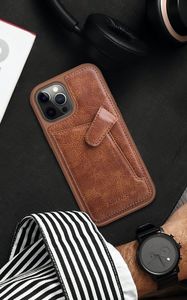 Nillkin Nillkin Aoge Leather Case elastyczne pancerne etui z prawdziwej skóry z kieszonką iPhone 12 mini brązowy 12
