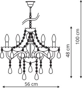 Lampa wisząca Light Prestige Żyrandol Cristallo 5 (LP-2940/5P) - Light prestige 2