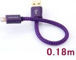 Kabel USB Furutech ADL USB-A - Lightning 0.18 m Fioletowy 1