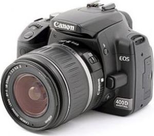 Aparat cyfrowy Canon EOS 400D + obiektyw EF18-55 + CF 1GB + CF 4GB 1