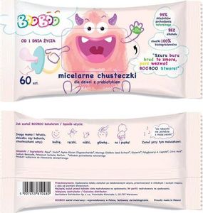 Booboo Micelarne chusteczki dla dzieci z prebiotykiem 60szt 1