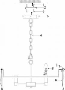 Lampa wisząca Maytoni Lampa Wisząca Puntes (MOD043PL-06CH) - 6