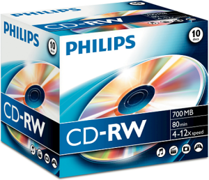 Philips CD-RW 700 MB 12x 10 sztuk (CW7D2NJ10/00) 1