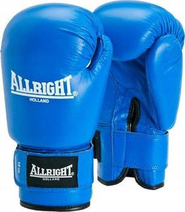 Allright Niebieskie rękawice bokserskie Allright skórzane 10 oz 1
