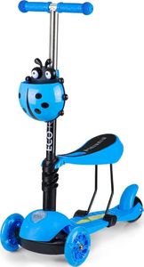 Hulajnoga Ecotoys Hulajnoga jeździk z siedziskiem 3 koła kauczuk led 1