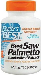 DOCTORS BEST Doctor's Best - Saw Palmetto (Palma Sabałowa), 320mg, 180 kapsułek miękkich 1