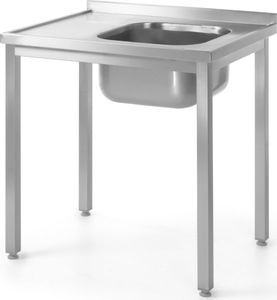 Hendi Stół blat roboczy do kuchni stalowy ze zlewem 100x60cm PRAWY - 811573 1