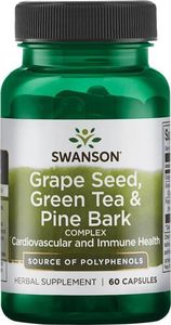 Swanson Swanson - Nasiona Winogron, Zielona Herbata i Kora Sosny, 60 kapsułek 1