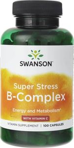 Swanson Swanson - Super Stress B-Complex z Witaminą C, 100 kapsułek 1