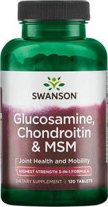 Swanson Swanson - Glukozamina, Chondroityna & MSM, 120 tabletek 1